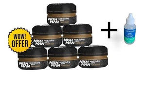 Nishman 07 Hair Styling Wax Gold One 6 stuks+ Hand Sanitizer